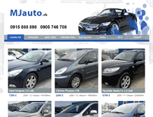 Tablet Screenshot of mjauto.sk